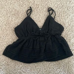 Black Wild Fable babydoll tank